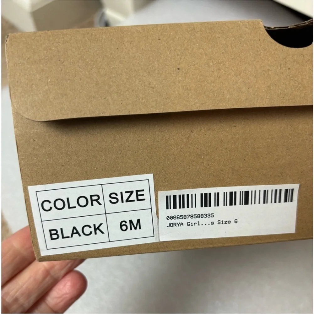 Like New in Box Black Kids Boots Jorya Black Vegan Leather Suede Flowet Rivet